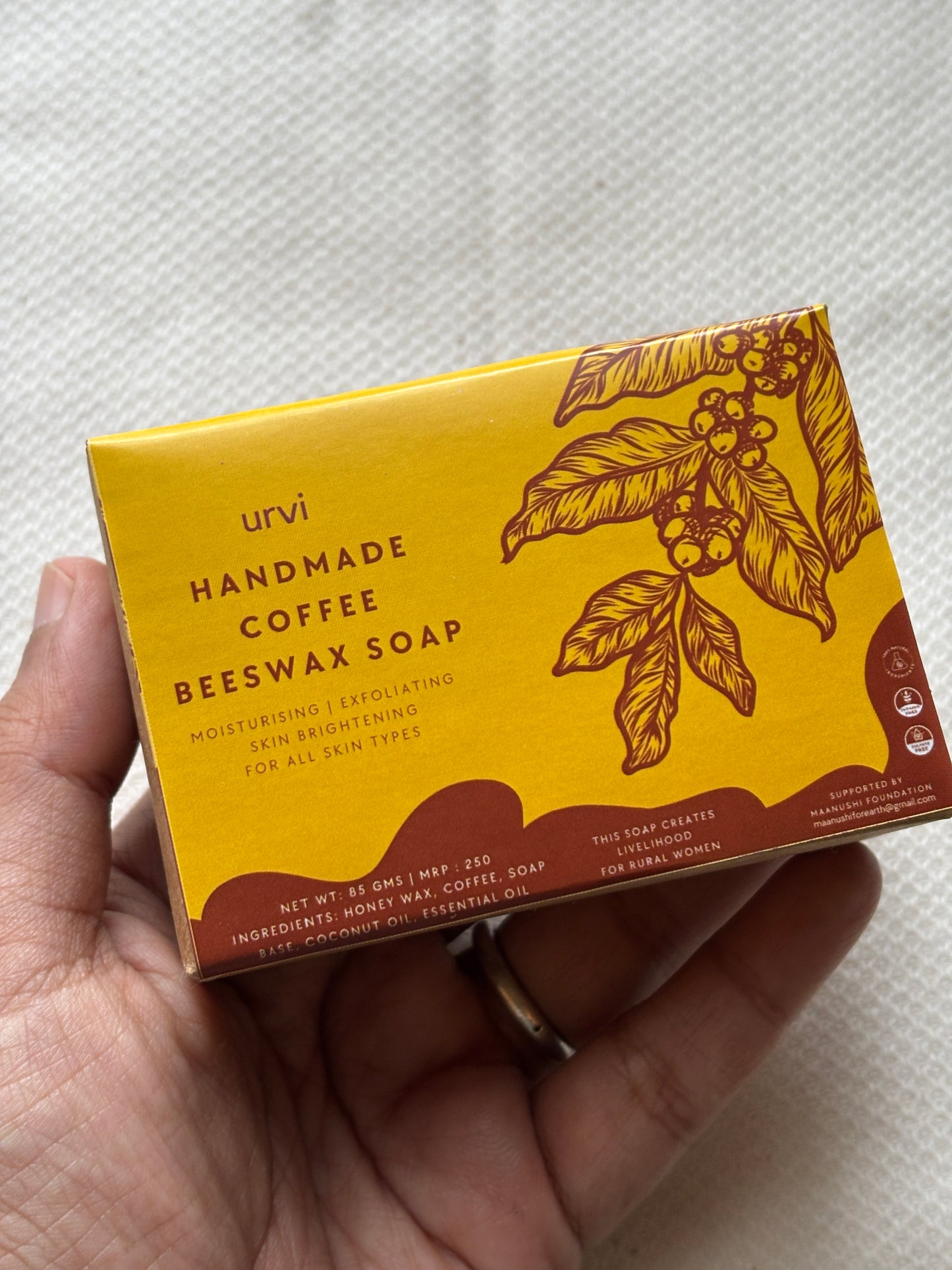 Natural Coffee Soap | Handmade (50 gm) - MaanushiForEarth